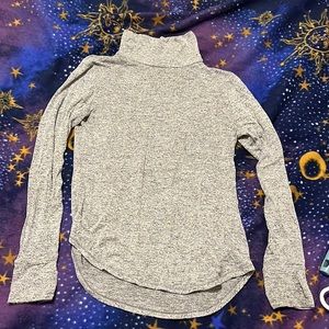 Heather grey long sleeve loose turtle neck